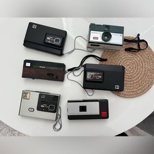 Kodak Camera Collection in Black, Brown, and Silver bundle of 6